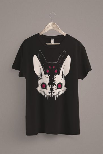 Creepy Cute Rabbit T-Shirt | Pastel Goth | Soft Goth Aesthetic | Edgy Grunge Clothing