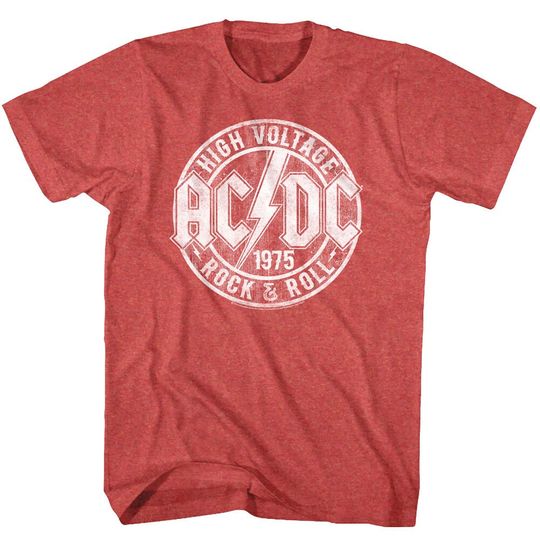 AC-DC Men's T-Shirt High Voltage Rock and Roll Band Red T-shirt Cool ConcerT-shirt Sizes S to 5XL Graphic Tees Best Gift For Him