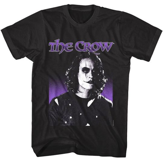 THE CROW T-Shirt Eric Draven Movie Purple Logo Retro Graphic Tees