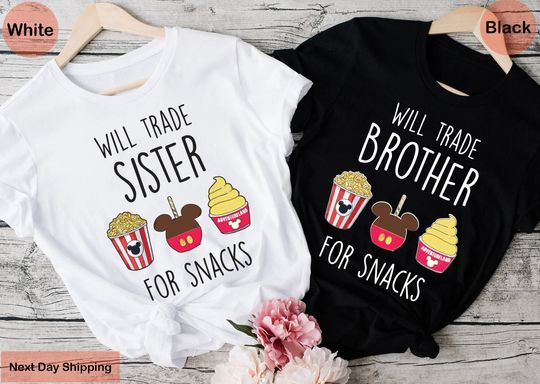 Will Trade Sister For Snacks T-Shirt, Will Trade Brother For Snacks Shirt, Will Trade Sibling For Snacks T-Shirt