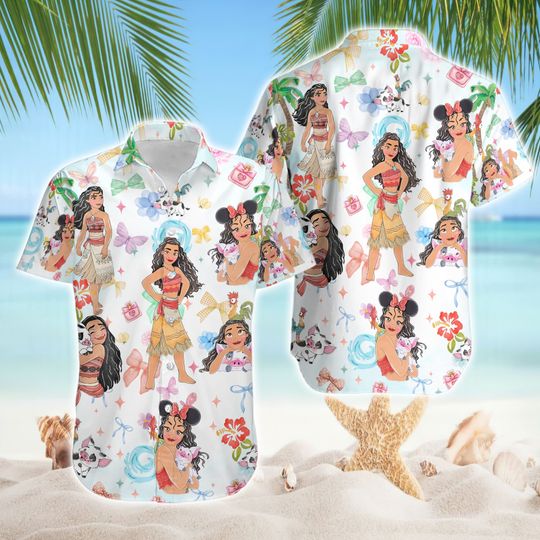 Princess Moana Coquette Hawaii Shirt, Disneyland Princess Hawaii Shirt, Moana Shirt, Girls Trip Shirt, Disneyland Family Vacation Shirts