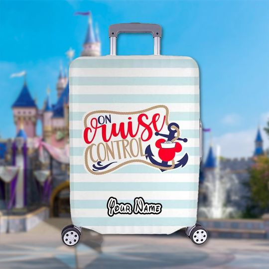 Custom Mouse Ears Cruise Luggage Cover, Cruise Luggage Cover, Vacation Luggage Cover