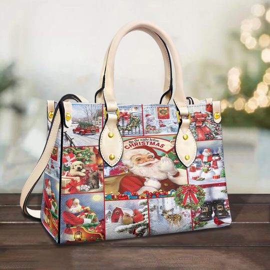 Christmas Handbag, Christmas Leather Bag