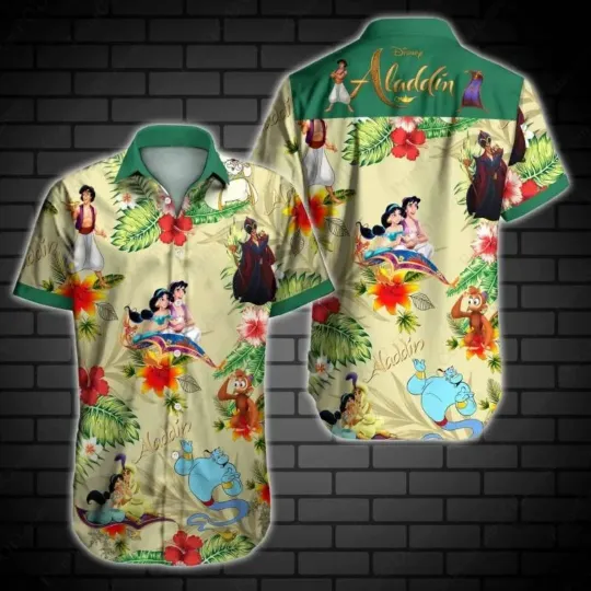 Disney Aladdin Characters Hawaiian Shirt