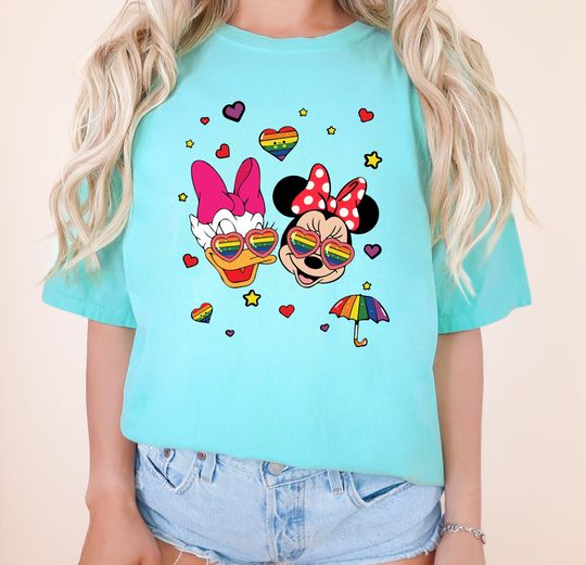 Disney Pride Girls Trip Shirt featuring Minnie and Daisy, LGBTQ+ Rainbow T-shirt