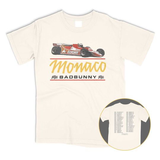 MONACO F1 Car Most Wanted Tour 2024 Merch T shirt