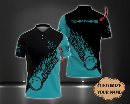 Personalized Bowling Strike  Shirt, Sport Team Shirt, Gift For Him