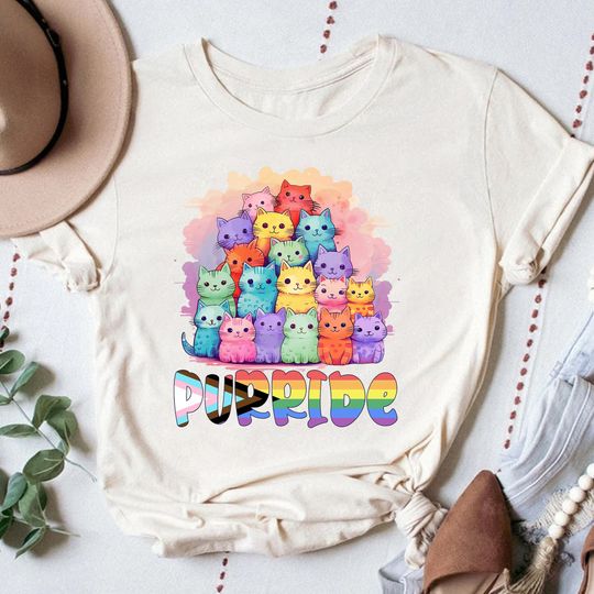 Purride Cat Lgbt Shirt, LGBT Shirt, Gay Pride Shirt, LGBTQ Pride Month Shirt