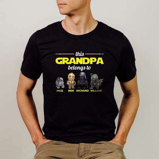 This Grandpa Belongs To, Personalized Shirt, Star Wars Grandpa Shirt, Grandad Shirt