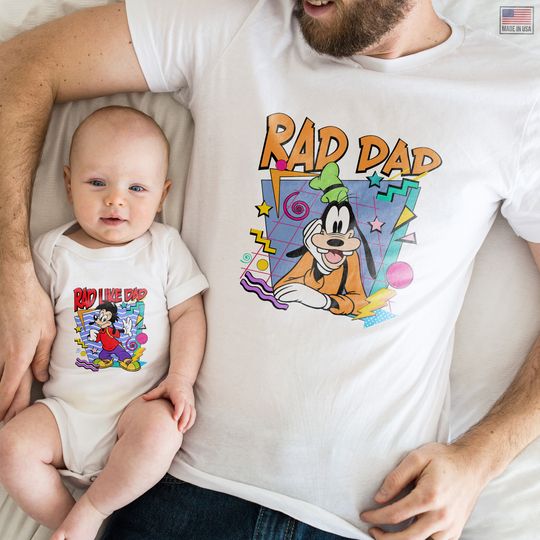 Retro 90s A Goofy Movie Dad and Son Shirt, Disney Max Goof Matching T-shirts