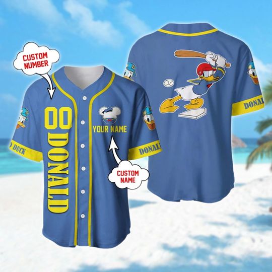 Custom Name & Number Duck Baseball Jersey