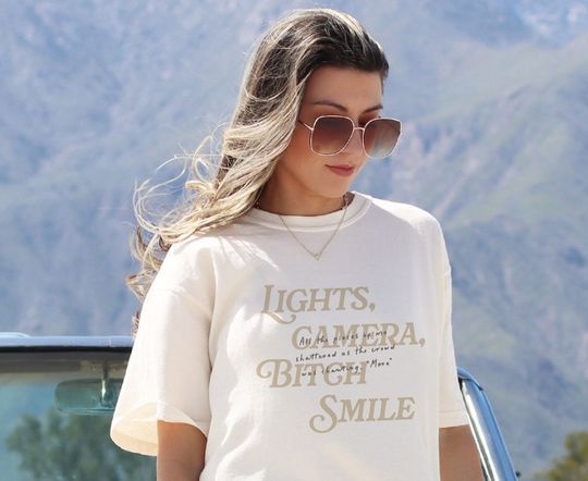 Lights, Camera, B*tch Smile The Tortured Poets Department Taylor T-shirt, gift for swiftiee