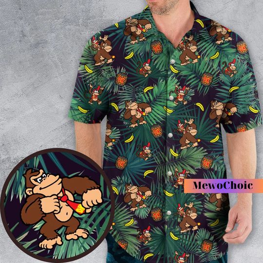 Donkey Kong Hawaiian Shirt, Super Mario Hawaiian Shirt