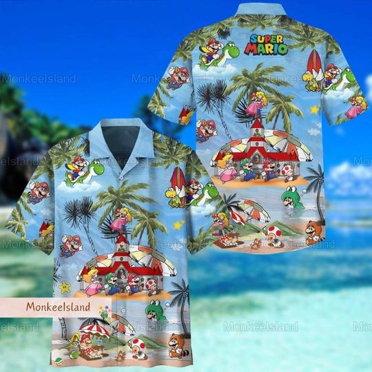 Super Mario Bros Hawaii Shirt, Mario Bros Vacation Shirt