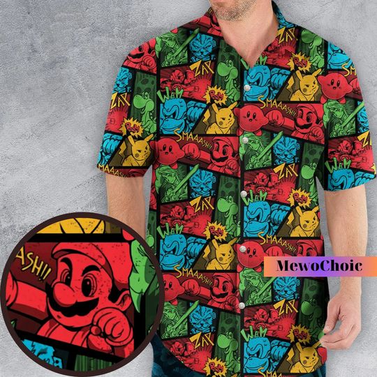 Super Mario Shirt, Mario Hawaiian Shirt, Mario And Luigi Shirt