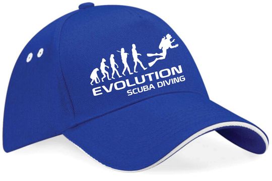 Evolution Of Scuba Diving Baseball Cap