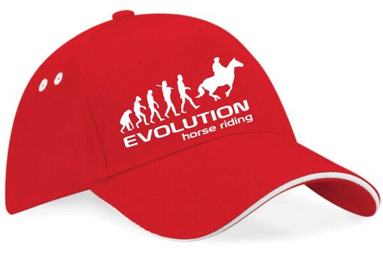 Evolution Of Horse Riding Baseball Cap