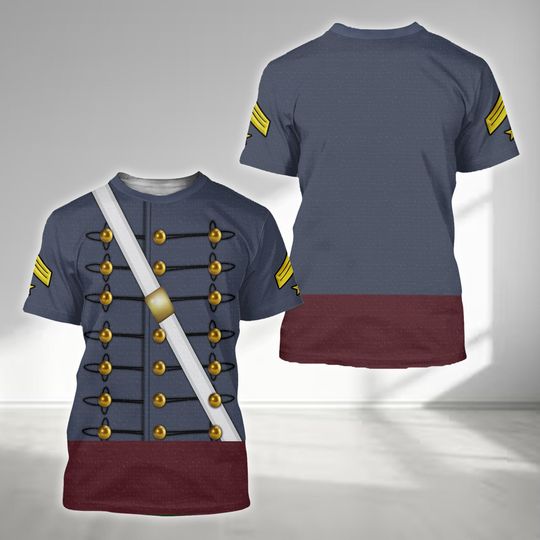 Cadet Suit 3D Tshirt, Halloween Costume For Family Group T Shirt, Cadet Costume Cosplay, Cadet Men Suit