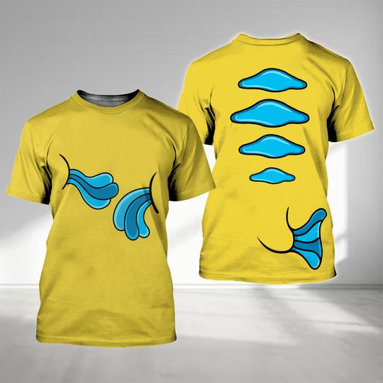Finding Yellow Fish Cosplay Costume Shirt, Halloween Costume For Family Group 3D Shirt
