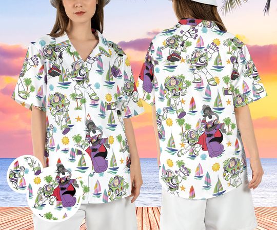 Buzz Lightyear Emperor Zurg Hawaiian Shirt, Toy Story Hawaii Shirt, Pixar Characters Beach Aloha Shirt