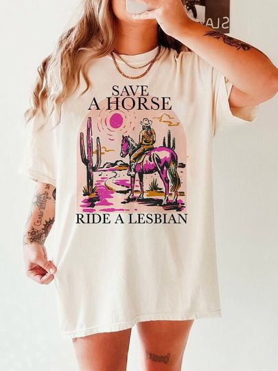 Cowboy Lesbian Shirt, Lesbian Pride Shirt, Sapphic Shirt