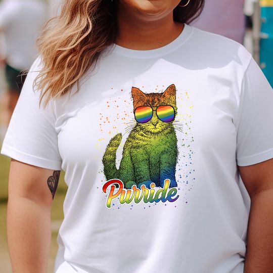 Purride Pride T-shirt LGBT+ Cat Lover gift Pride Cat Shirt, Purride Shirt