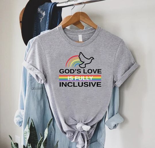 God's Love Is Fully Inclusive LGBT Flag T-Shirt, LGBTQ Equality Tshirt