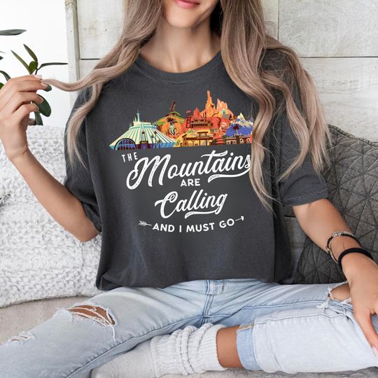 Disney The Mountains Are Calling and I Must Go Thunder Space Splash Shirt