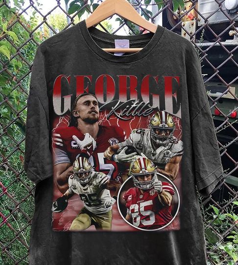 Vintage George Kittle Classic 90s Graphic Tee,Football shirt