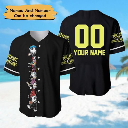Custom Name & Number Nightmare Baseball Jersey Team