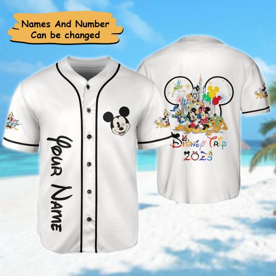 Personalized Mouse and Friends Baseball Jersey,