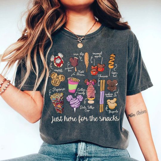 Just Here For The Snacks Disney T-shirt