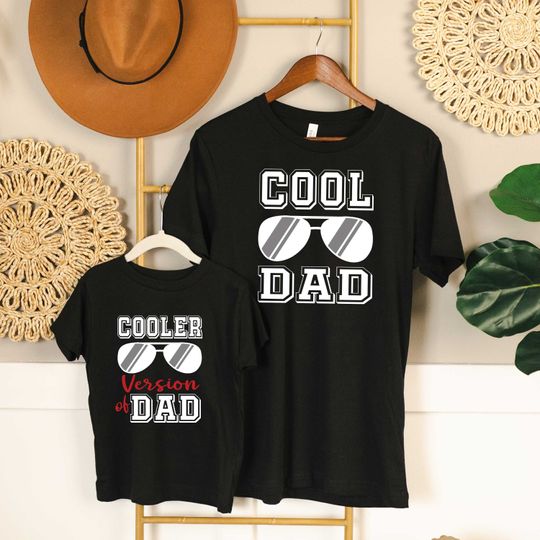 Cool Dad Tshirt, Cooler Of Version Dad Shirt, Dad and Kid Matching Shirt, Fathers Day Shirt, Daddy Gift