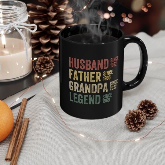 Personalized Dad Grandpa Mug, Father's Day Mug, Husband Father Grandpa Legend