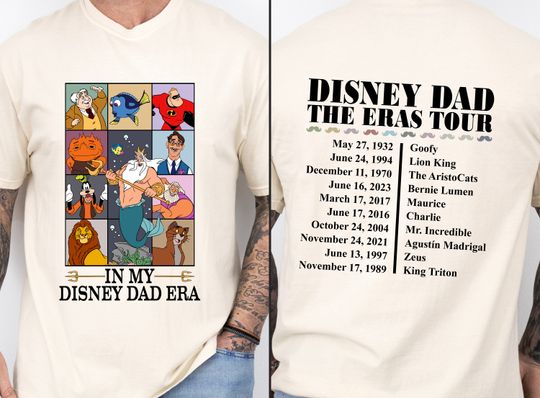 Disney Dad The Eras Tour Double Sided Shirt