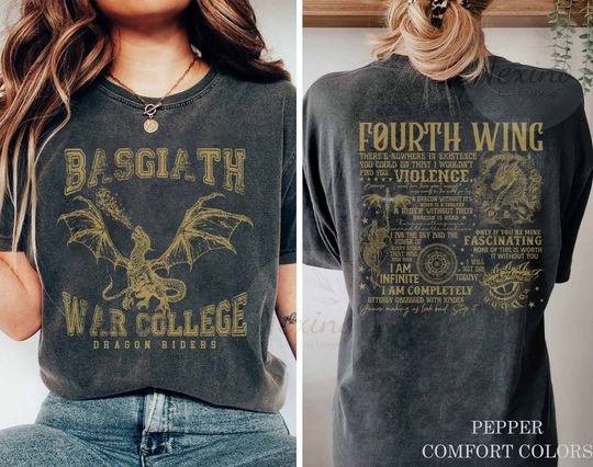 Vintage Basgiath War College Double-side T-shirt, Vintage T-Shirt for Women