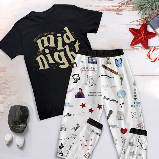 Taylor Midnight Pajamas Set, Taylor Personalized Family Pajamas