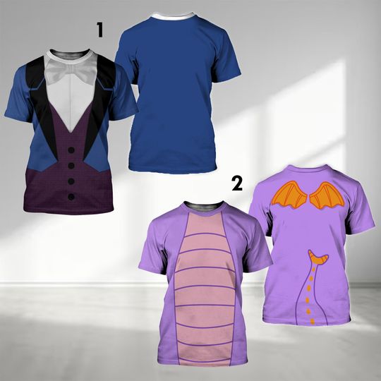 Halloween Costume For Family Group T Shirt, Purple Dragon 3D Matching Shirt