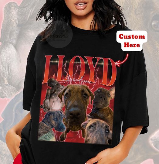Vintage Custom Dog Shirt, Custom Photo - Vintage Graphic 90s T-shirt
