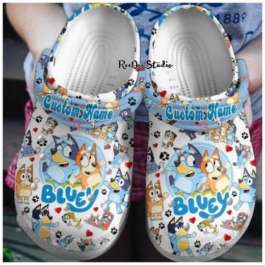 Custom BlueyDad Family Birthday Clog Shoes, Gift For Kids, Gift For Her