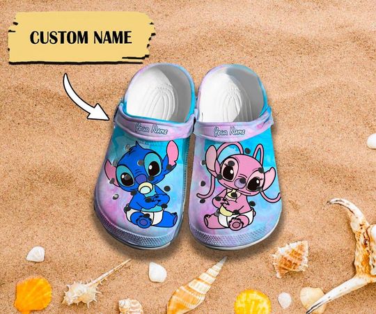 Custom Name Clog, Baby Couple Clogs, Cartoon Fan Gift