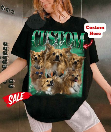 Custom Bootleg T-Shirt, Custom Photo - Vintage Graphic 90s T-shirt