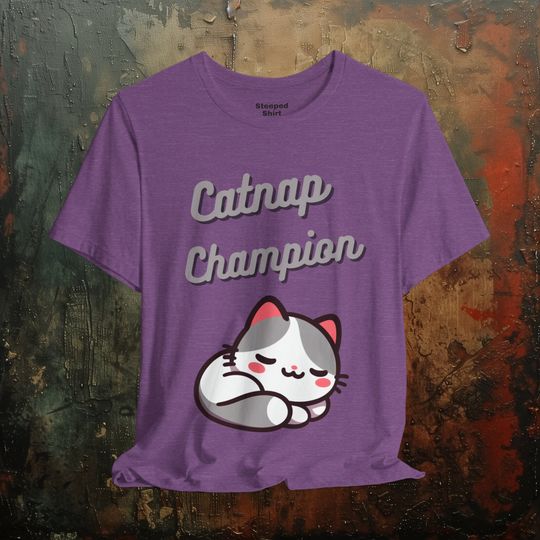 Catnap Champion Unisex T-Shirt | Adorable Snoozing