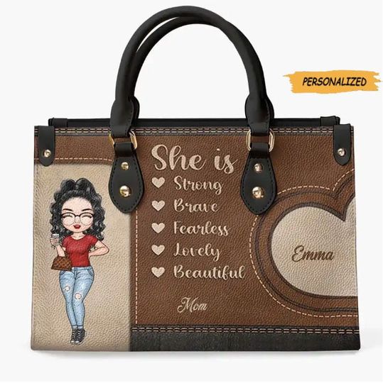 Personalized Leather Bag, Mothers Day Gift For Mom