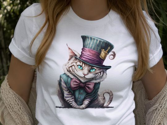 Cheshire Cat T-shirt, Cat T-shirt, Alice in Wonderland T-shirt