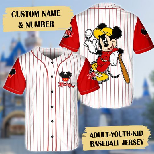 Personalized Mouse Baseball Player Baseball Jersey, Mouse Baseball Jersey