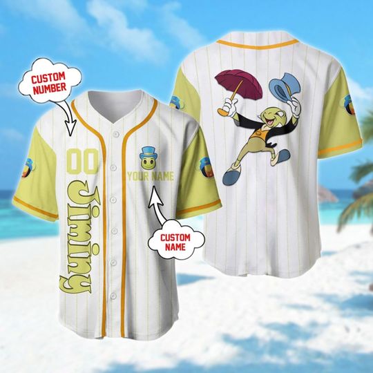 Custom Name & Number Animated Character Baseball Jersey