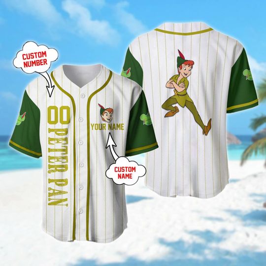 Custom Name & Number Fairy Green Hero Baseball Jersey