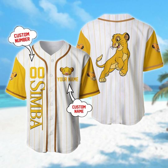 Custom Name And Number Lion Baseball Jersey