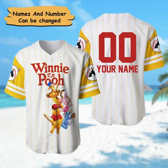 Personalized Bear & Friends Team Baseball Jersey